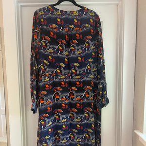 Boden 12 Tall Navy print dress